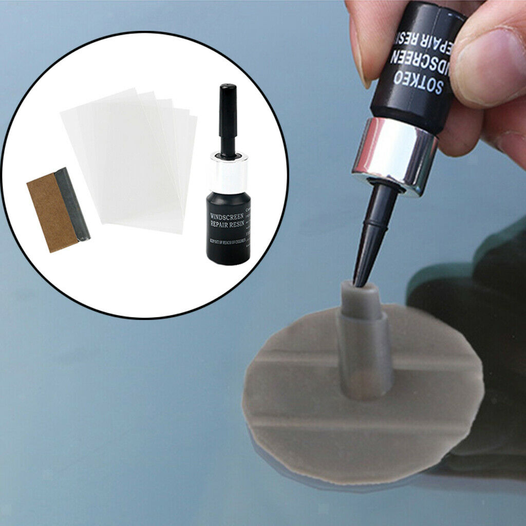 4x Auto Glass Nano Repair Tool Car Window Glass Cracks Chips Repair  Kit
