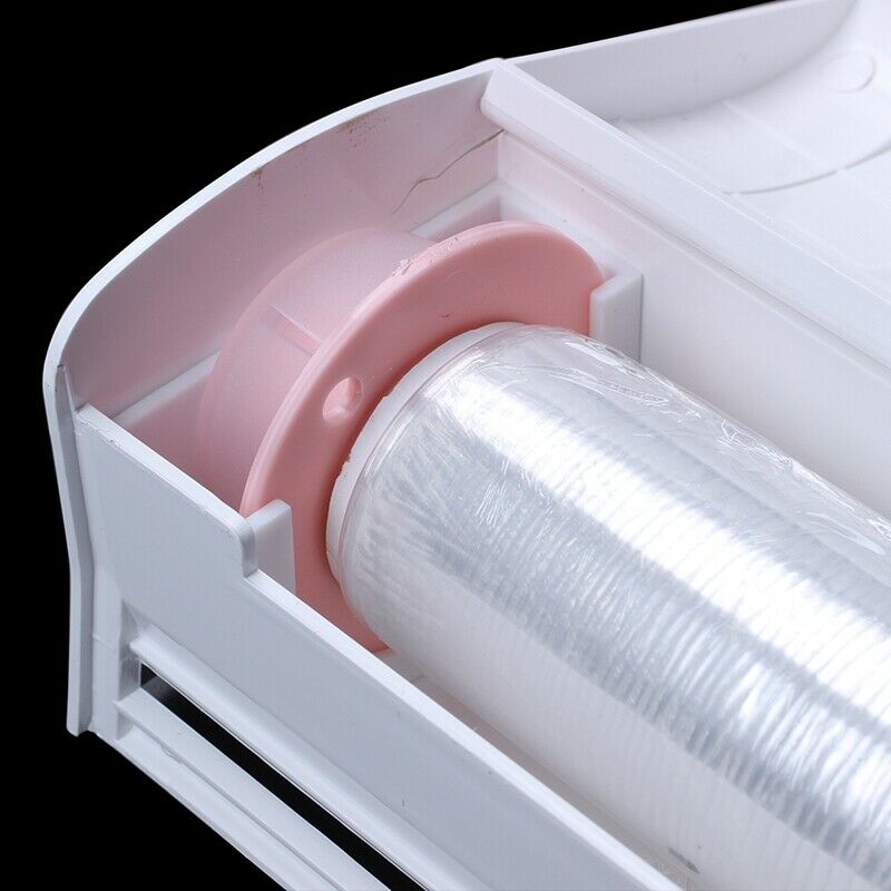 Food Plastic Cling Wrap Dispenser Preservative Film Cutter Kitchen Tool AccessY2