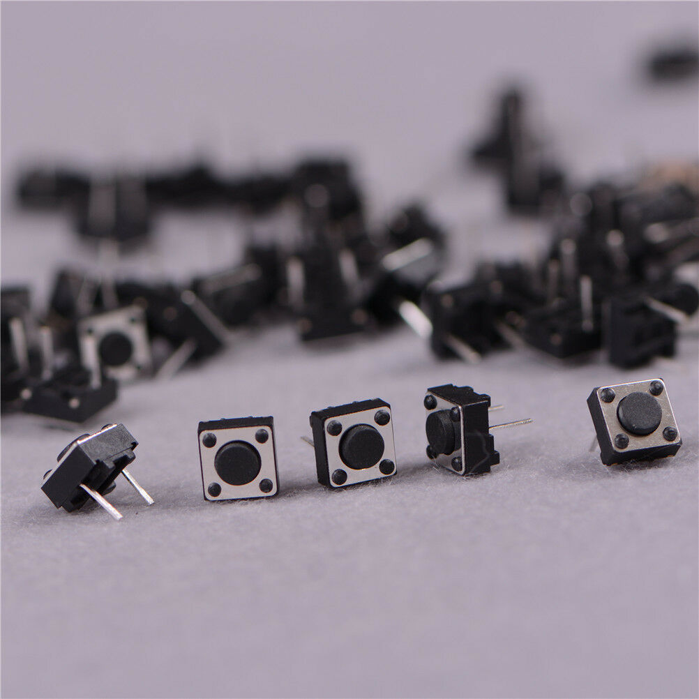 100Pcs Momentary Tactile Tact Push Button Switch 2 Pin DIP 6x6x4.3mm High 4.N SJ