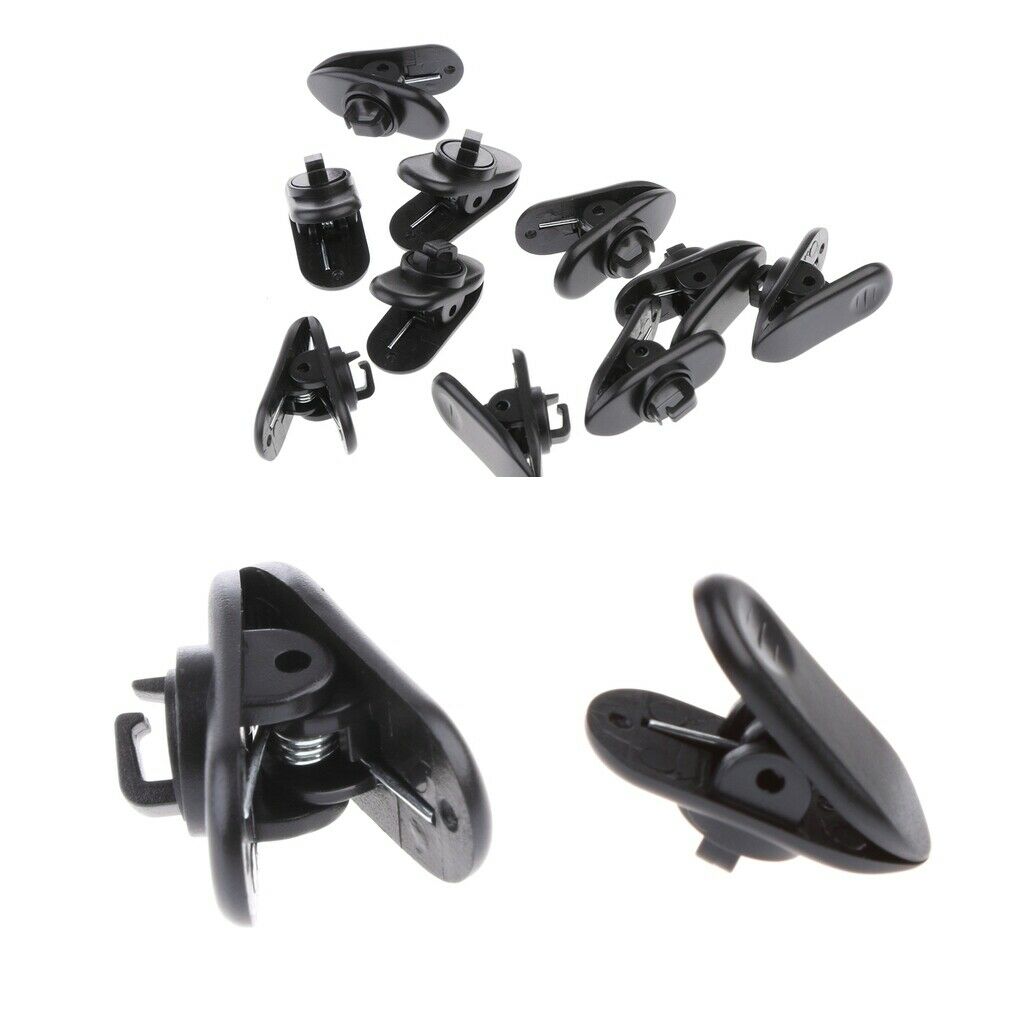10 Earphone Headset Mic Tidy Cable Wire Lapel Clip holder Organizer Black