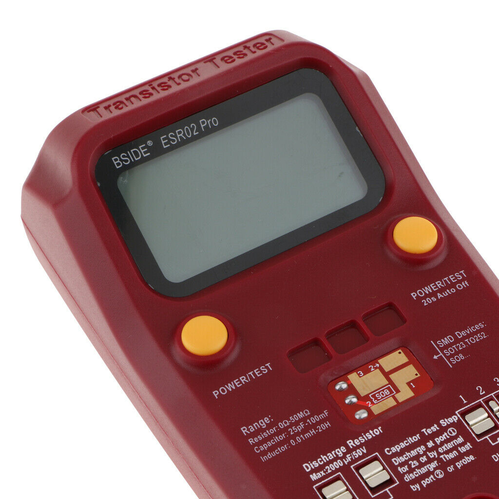 ESR02 PRO Digital Transistor SMD Components Tester Capacitance Inductance