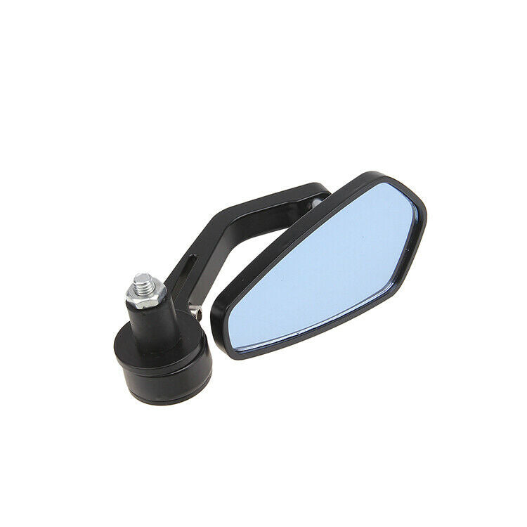 Pair 7/8" Blue Wave Black Rod Rearview Mirror Motorcycle Fit Off-Road ATV Bike