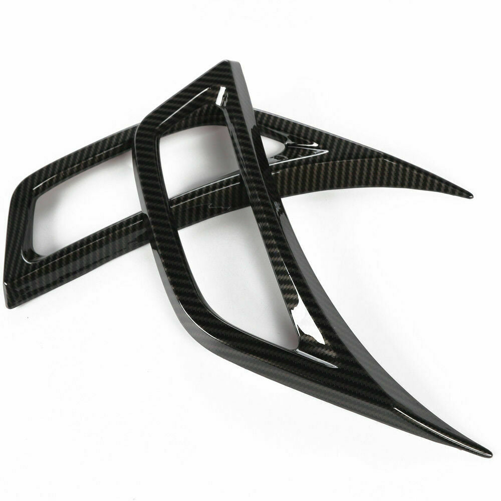 Carbon fiber Style Car Leaf Plate Air Inlet Cover Trim For Jeep Wrangler JL 2018