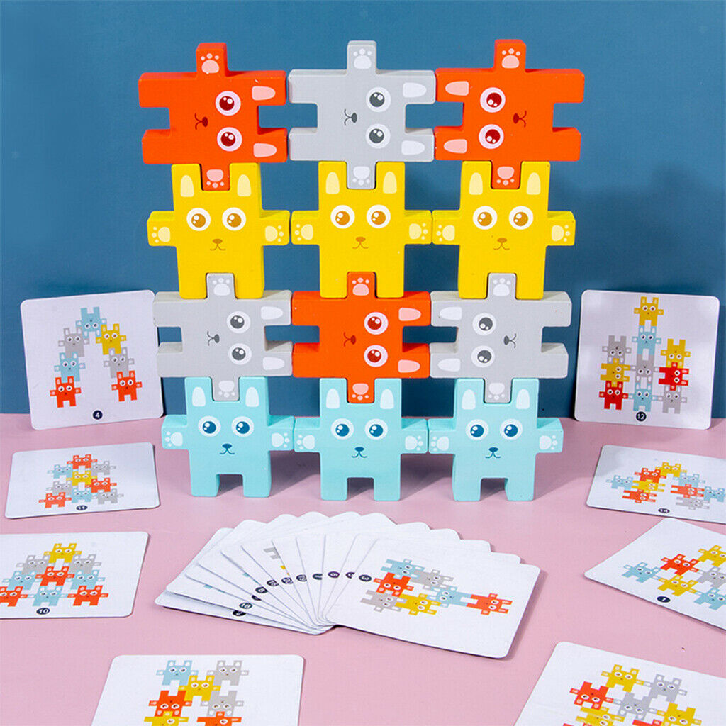 Cute Rabbit Building Block Stacked Playset Cultivate Concentration Playful