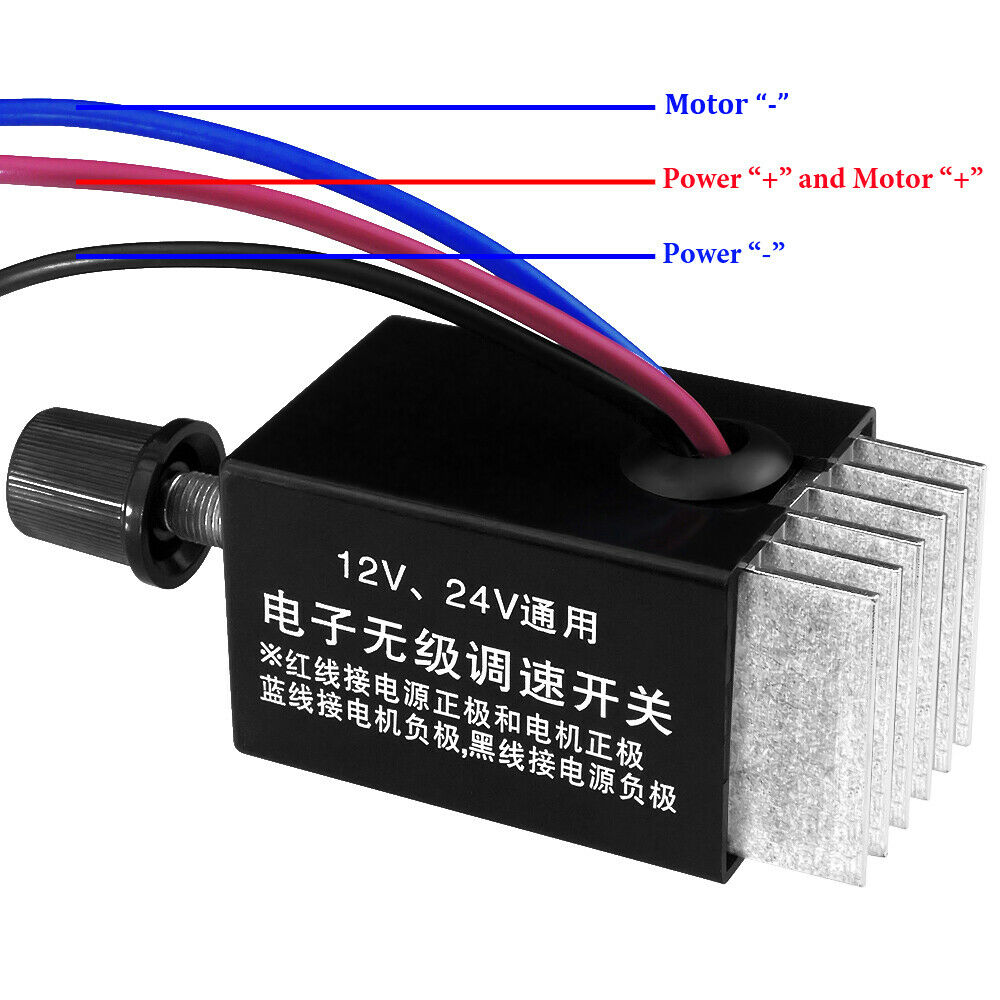 Car Truck Fan Heater Control Defroster DC 12V 24V Motor Speed Controller Switch