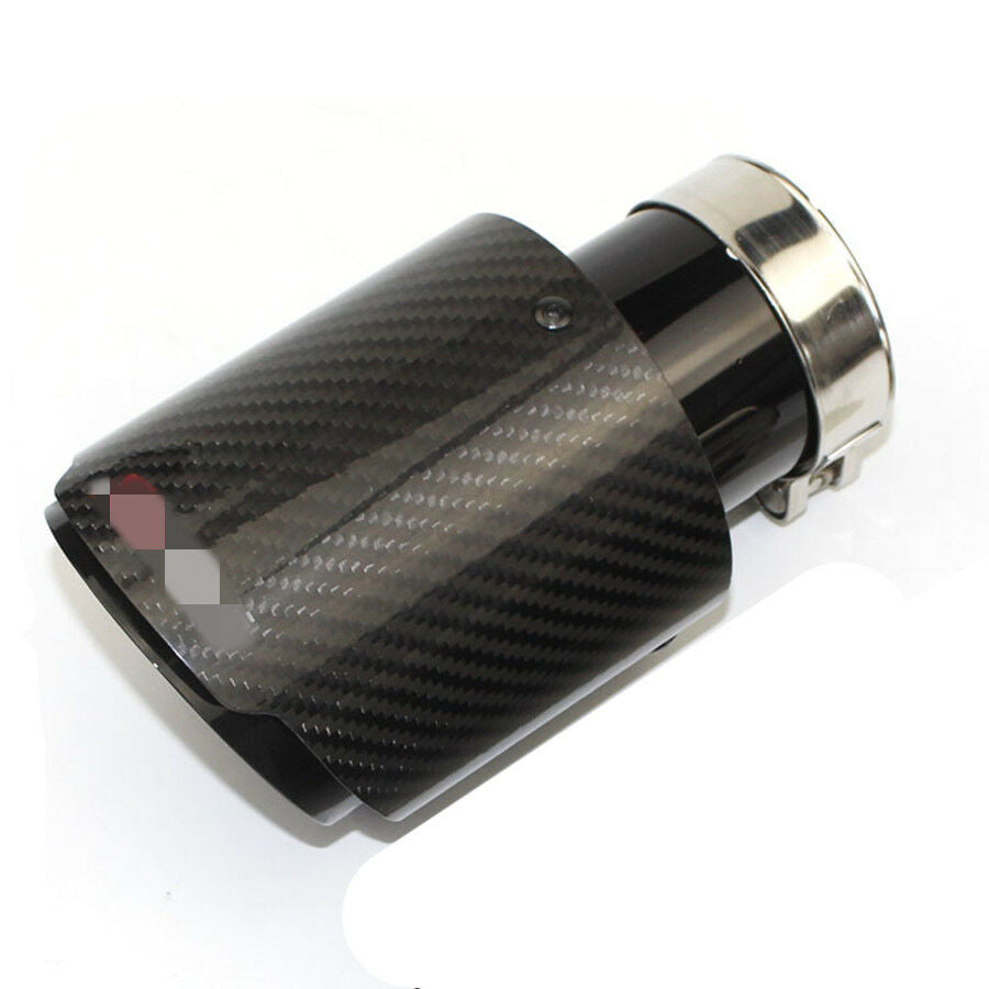 Universal Carbon Fiber Exhaust Tip 63MM IN-89MM OUT Universal Muffler Tip