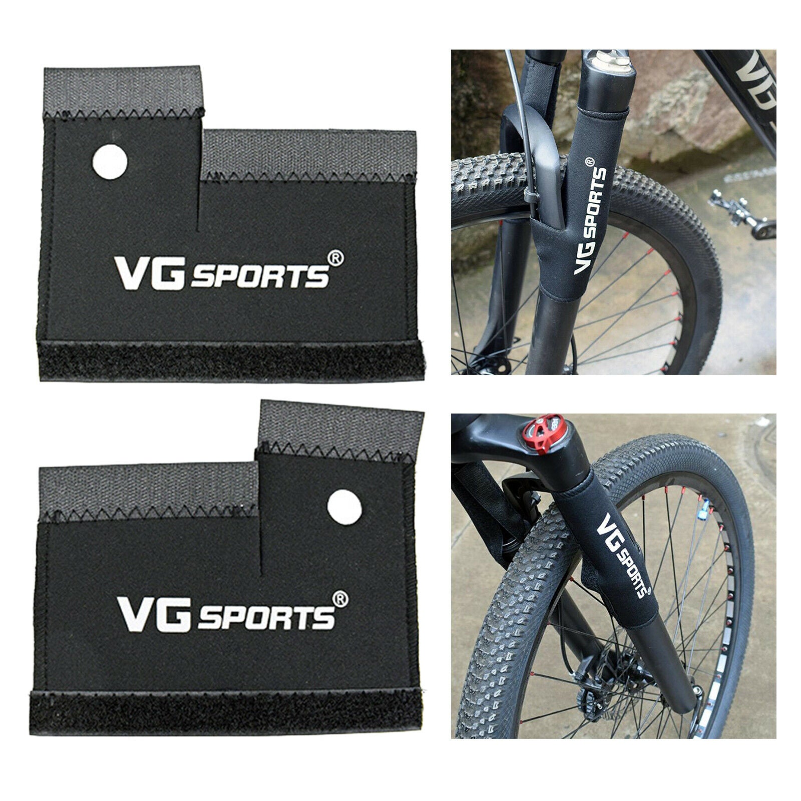 2pcs Mountain Bike Front Fork Protective Pad Frame Wrap Cover Guard Bicycle