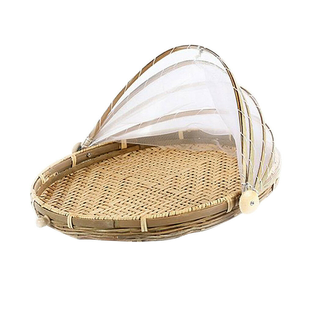 Food Serving Tent Basket, Fruit Vegetable Cover Storage Container Holes M
