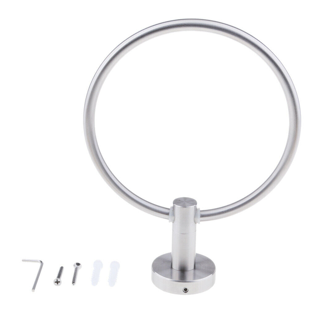 Stainless Steel Towel Ring Holder Wall Mounted for Bathroom Washroom