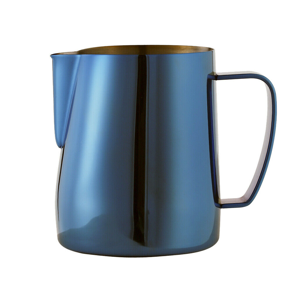 2Pcs 350ml Frothing Pitcher Stainless Steel Milk Steaming Coffee Creamer Pitcher