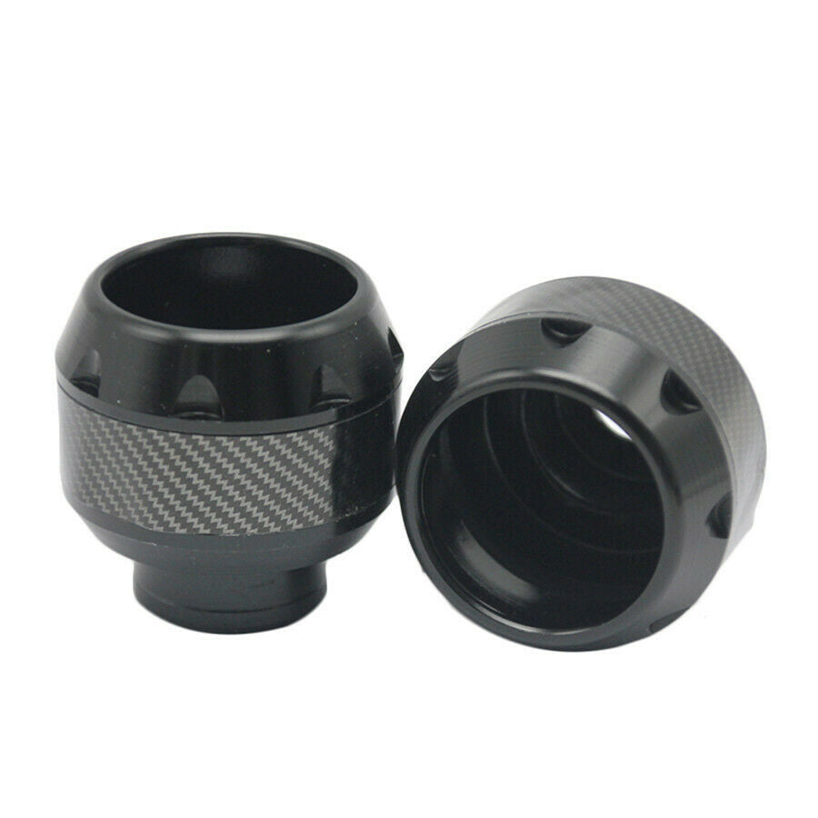 1 Pcs CNC Black& Carbon Fiber Motorcycle Front Fork Frame Slider Falling Protect