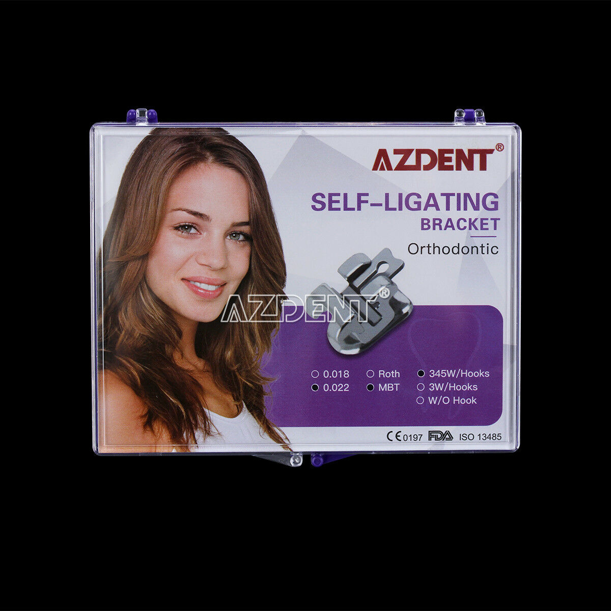 2 Kits Dental Orthodontic Braces Self-ligating Brackets MBT .022 Hooks 3 4 5 AZ