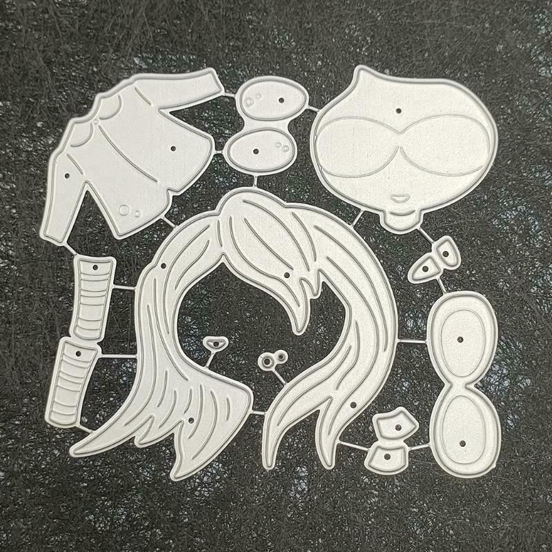 Little Girl Metal Cutting Dies Stencil DIY Scrapbook Album Paper Card Template
