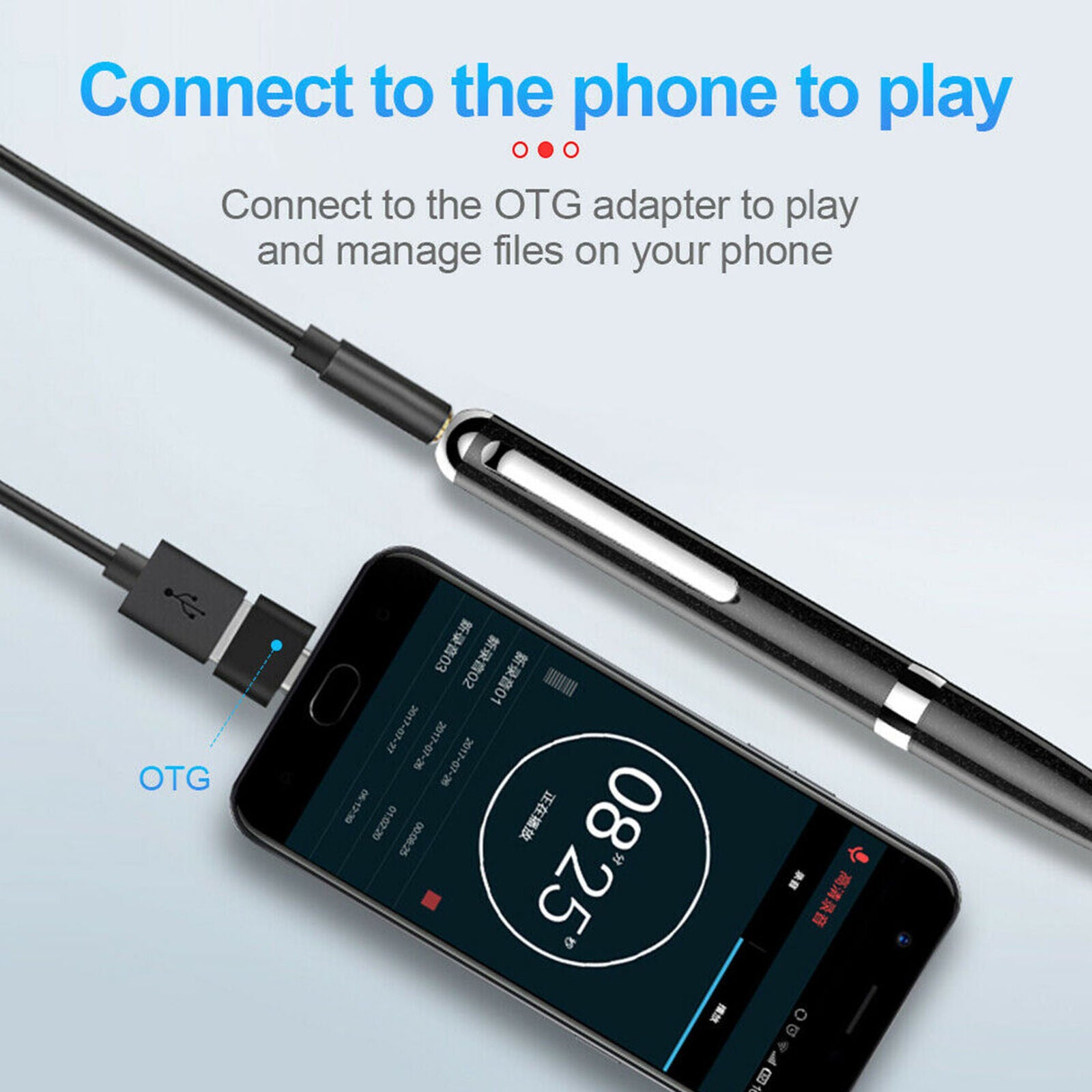 Mini 16GB MP3 Voice Activated Recorder Pen Sound Audio Rechargeable Dictaphone