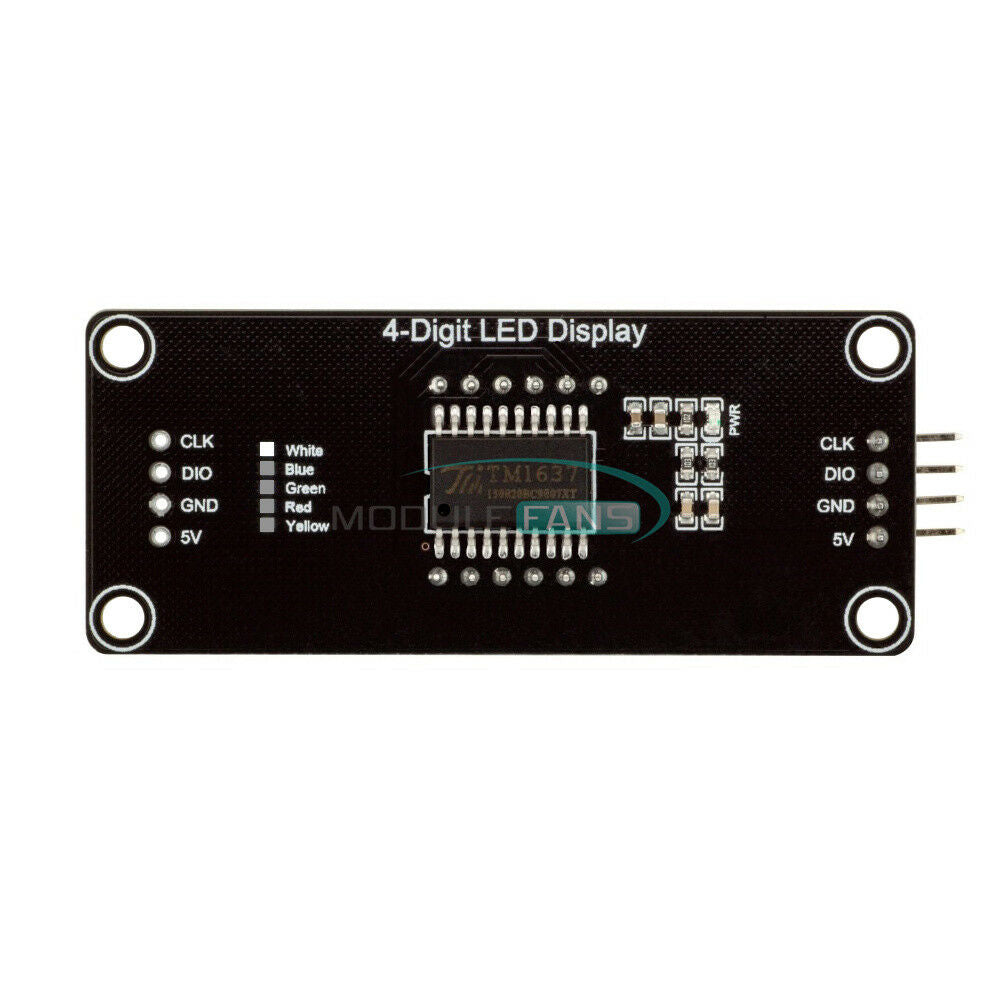 White TM1637 0.56" inch 4-Bits Digital LED Clock Tube Display 5V for Arduino