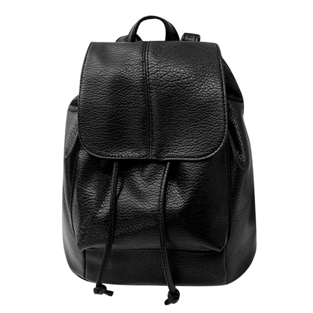 Leisure PU Leather Multi-Function Women Travel Backpack Schoolbag @