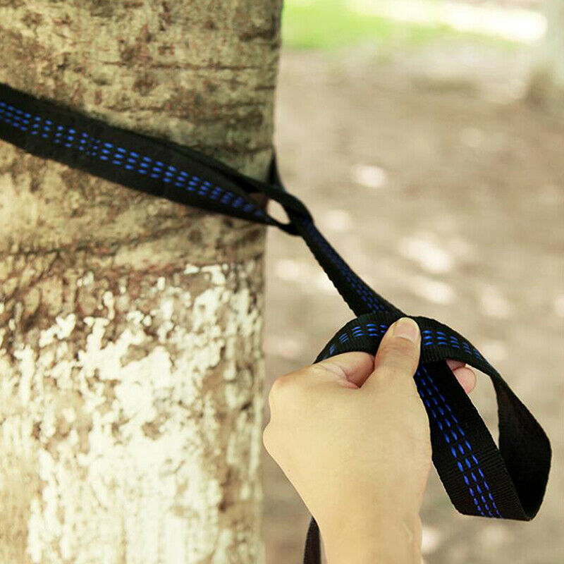 2Pcs Outdoor Tree Hanging Hammock Strap Climbing Rope Yoga Extend Stretch.l8