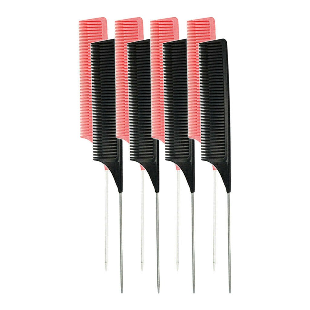 Set of 8 Pro Fine Weave Highlighting Foiling Hair Combs Highlight Styling