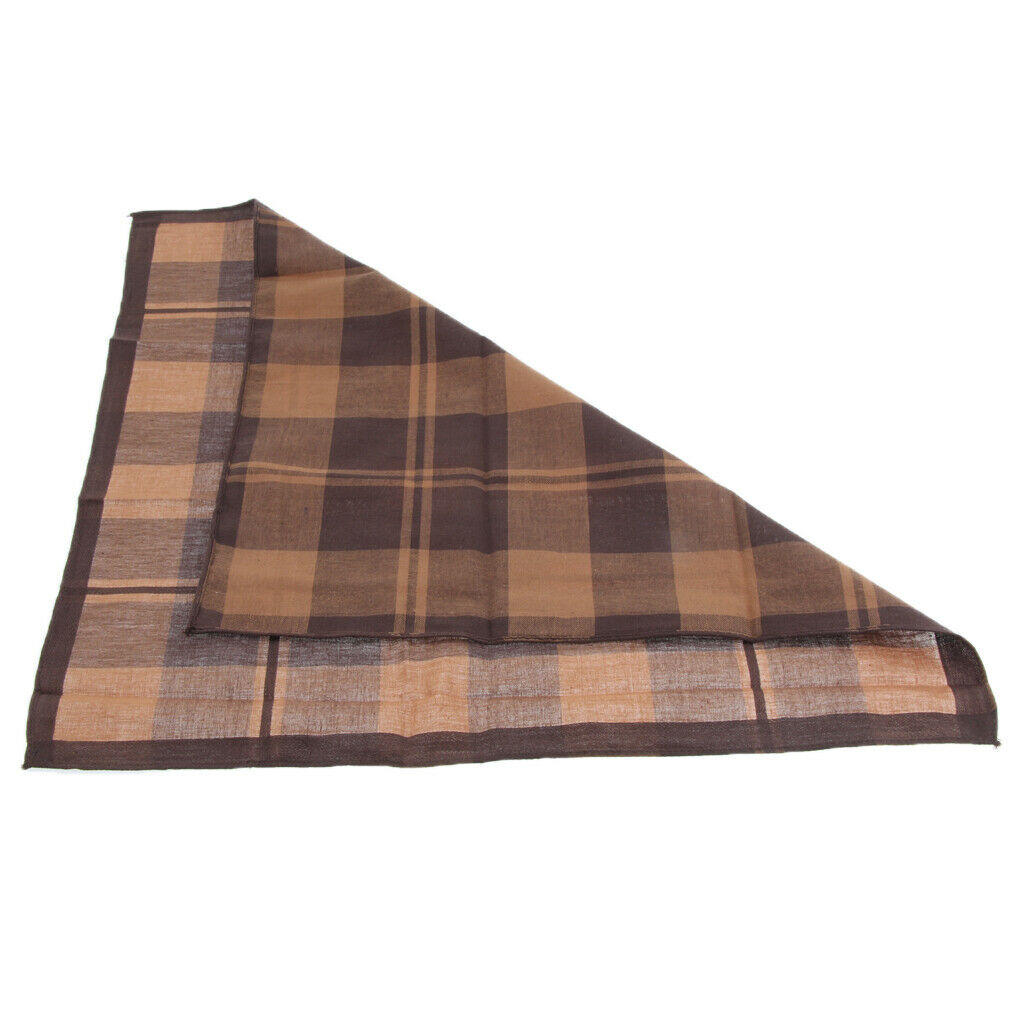 12/pack Soft Men's Plaid Pocket Handkerchief Pocket Square Hankies 40x40cm