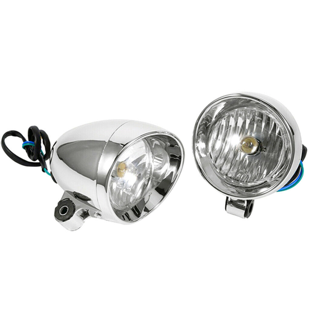 10W 12V Universal Motorbike Headlight Retro  Fog Light Auxiliary Light