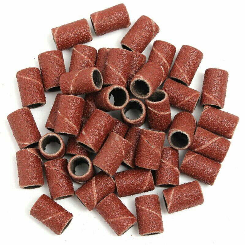 150Pcs Nail Art Sanding Bands Manicure Pedicure Nail Art Drill Replacement Bits