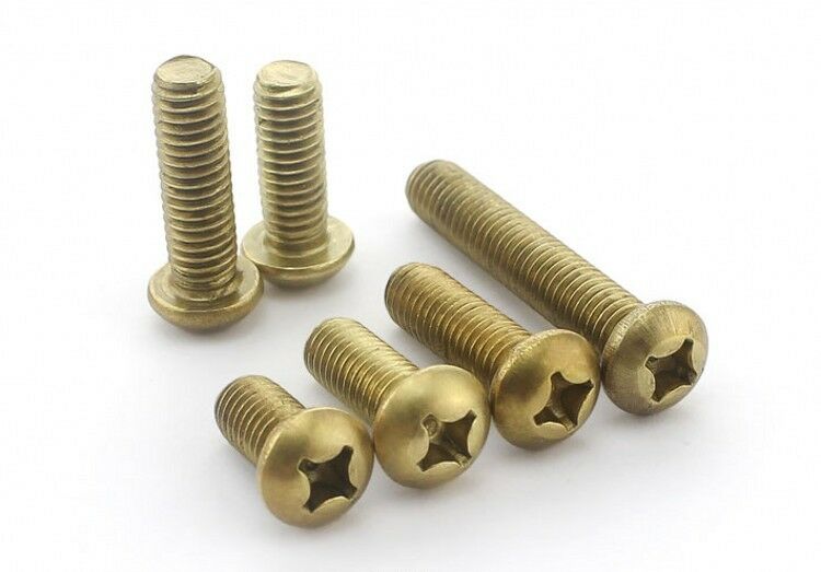 20 Kinds Solid Brass Phillips Pan Head Screws Assortment Kit M2 M3 M4 M5 M6 Set