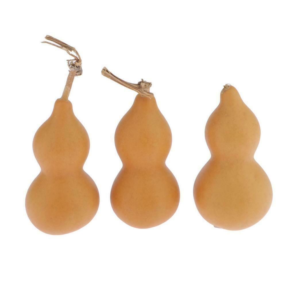 3Pcs Natural Gourds Pendant for DIY Crafts Home Key Ring Hanging Ornament