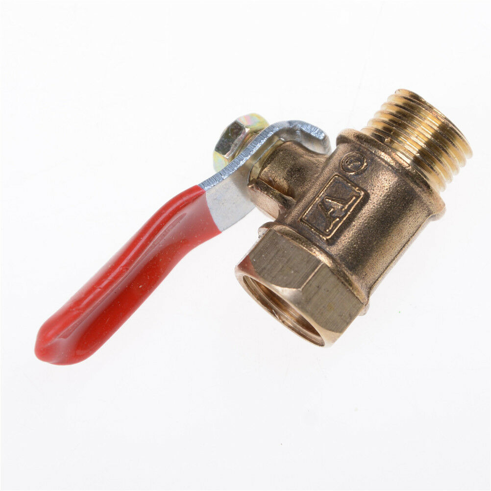 1/4'' M/F 6mmFull Ports Inline Brass Water Air Gas Fuel Line Shut off Ball Valve
