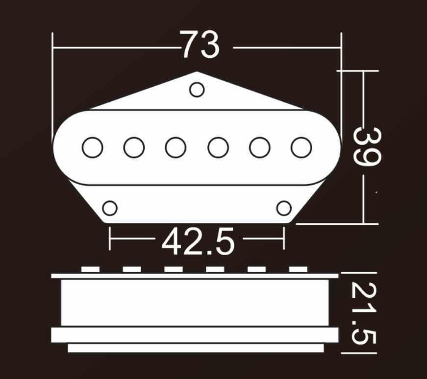 Set of 2 Neck Bridge Tele Pickup Set Guitar Pickups for Telecaster Chrome Cover