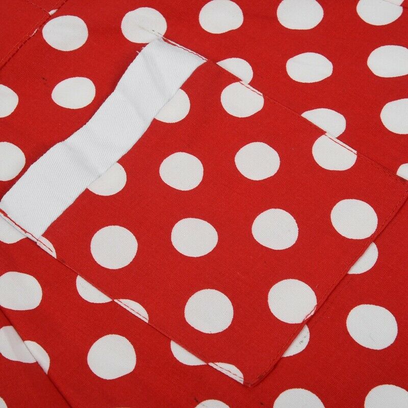 Lovely Sweetheart Red Retro Kitchen Aprons Woman Girl Cotton Polka Dot CookingS8