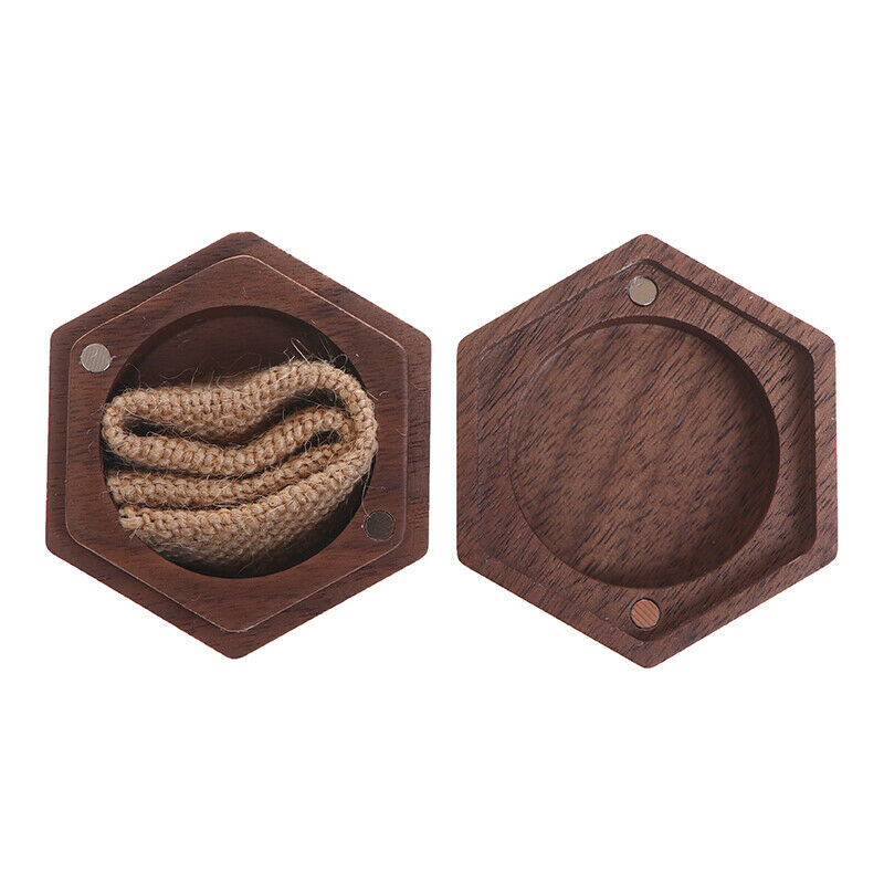 hexagon Jewelry Boxes Wedding engagement wedding rings Wood Ring Holder B.l8