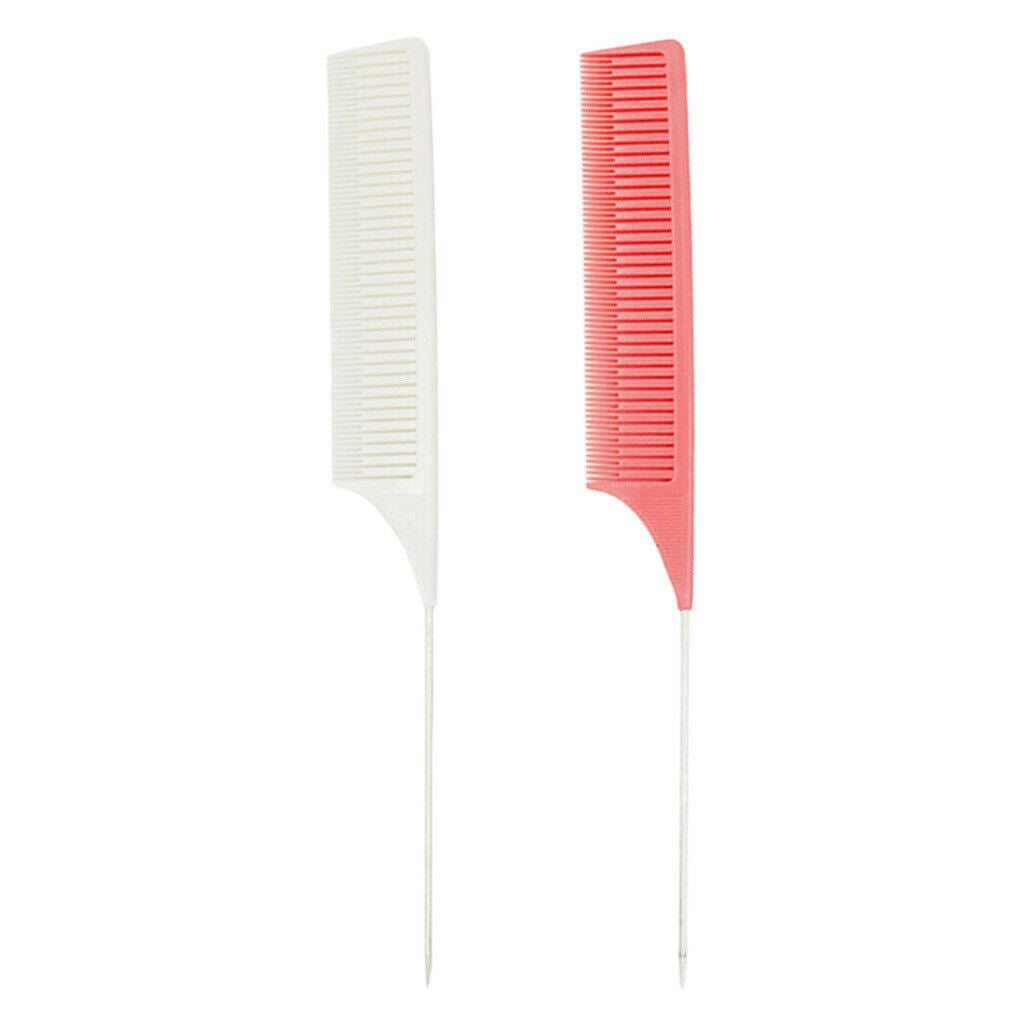 2x ABS Sectioning Weave Highlighting Foiling Hair Comb Highlight Combs Brush