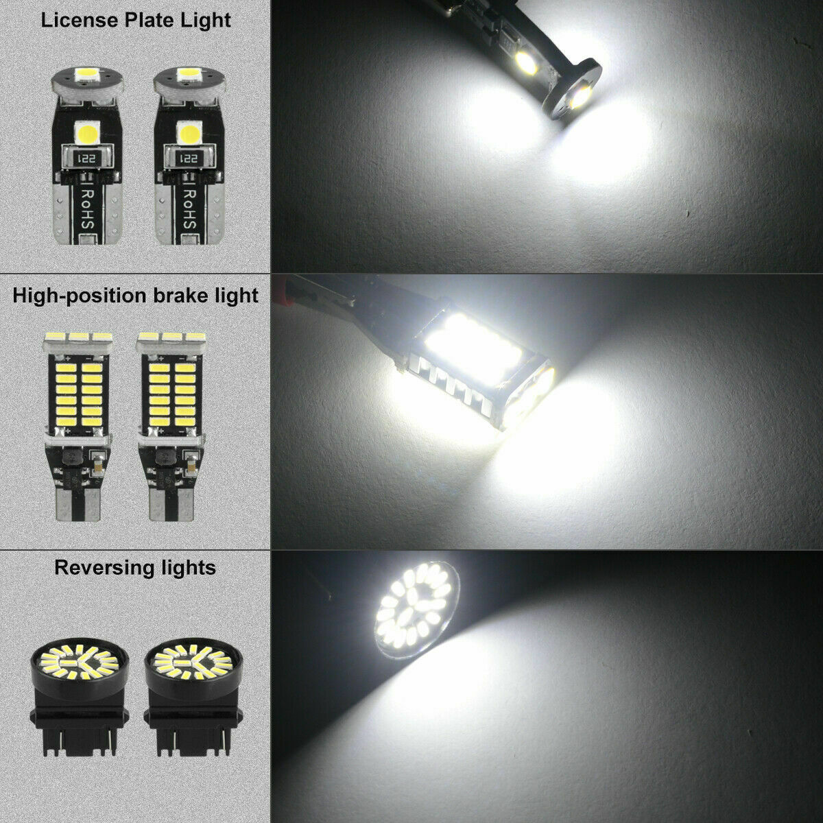 LED Reverse License Plate Brake Light Kit For Chevrolet Silverado 1500 2500 3500