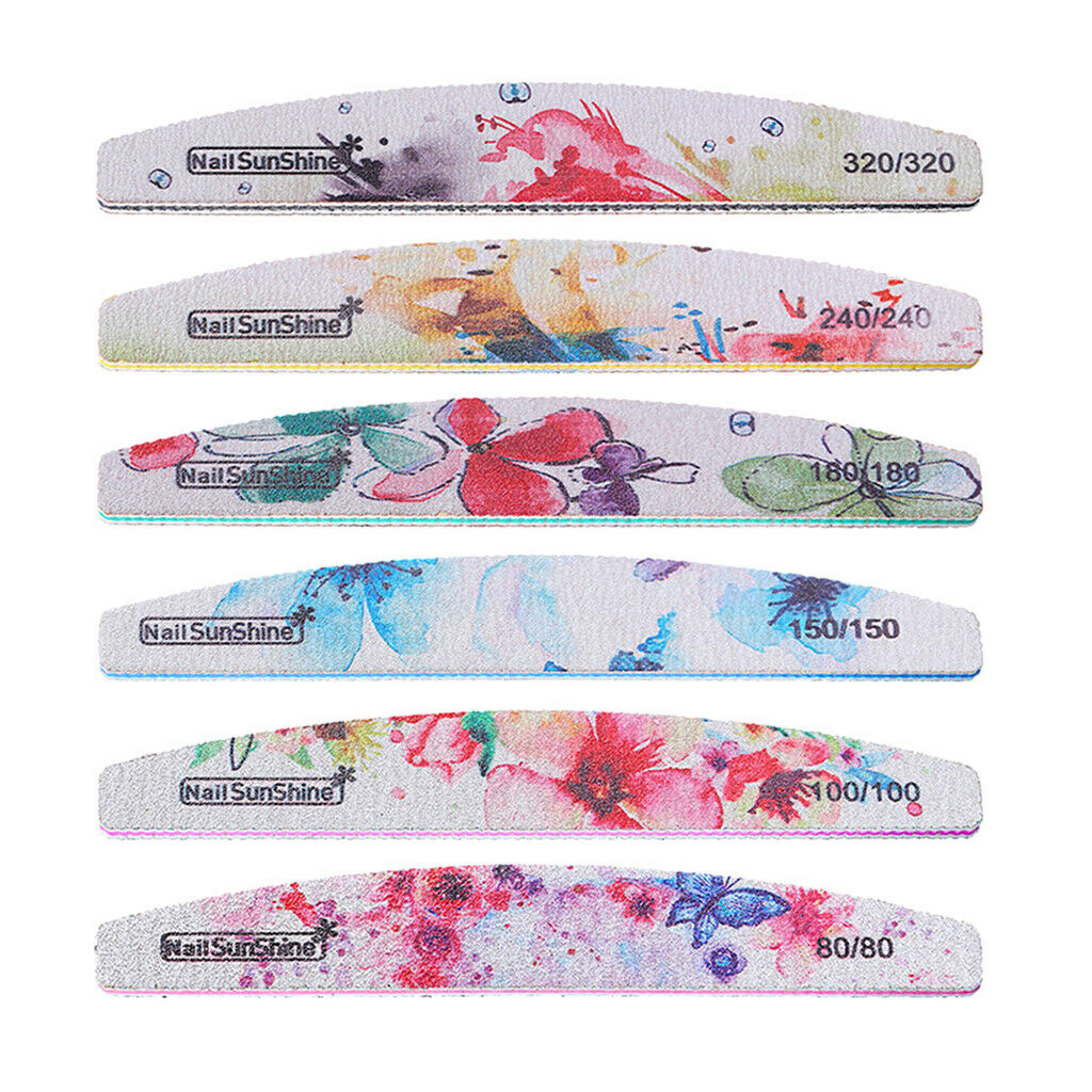6Pcs Nail Files For Filing And Polishing The Hard Fingernails And