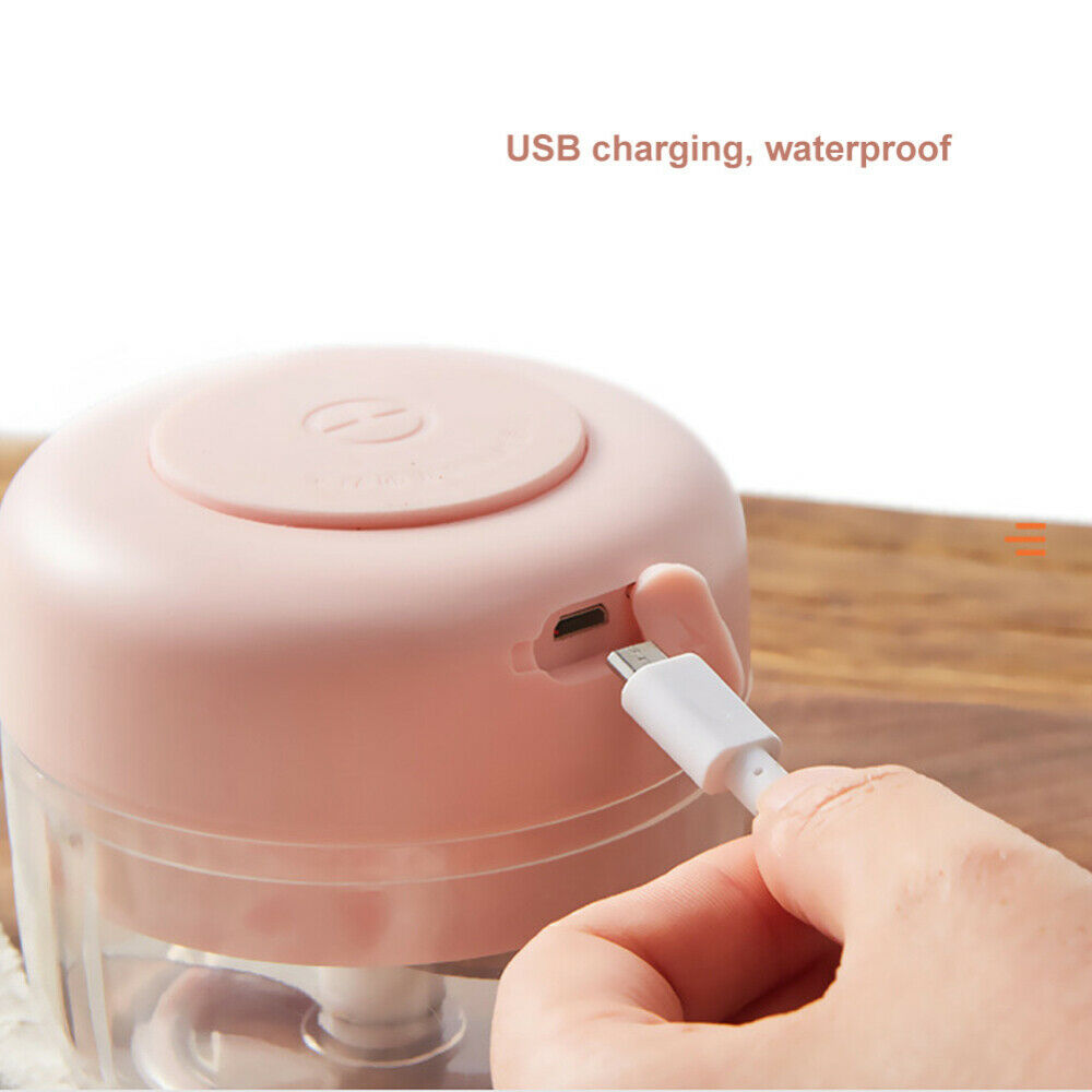 Mini Electric Garlic Food Chopper Vegetable Chopper Grinder Blender Crusher
