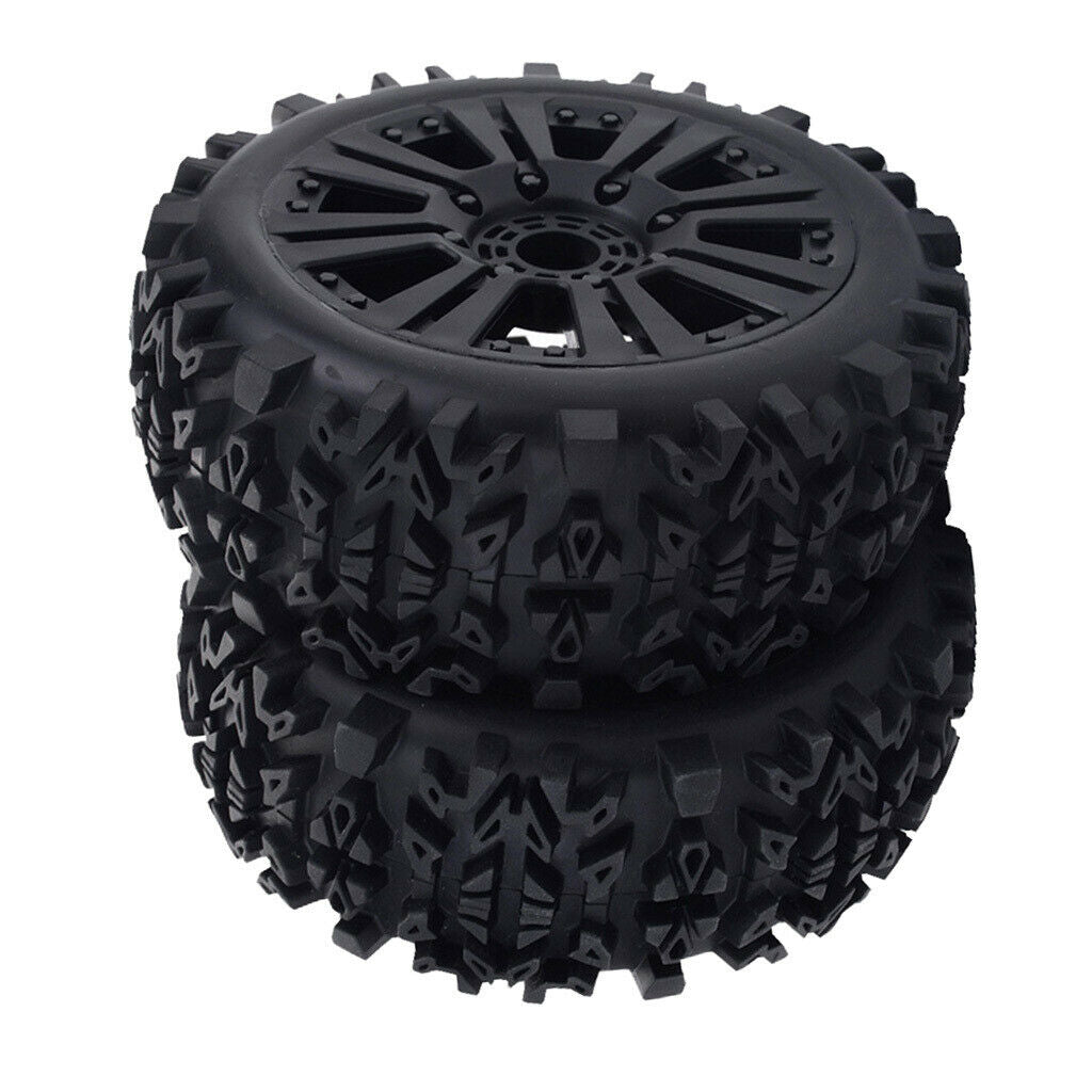 2pcs RC Buggy 120mm Wheel Rim Rubber Tyres for 1:8 RC Car Truggy Truck