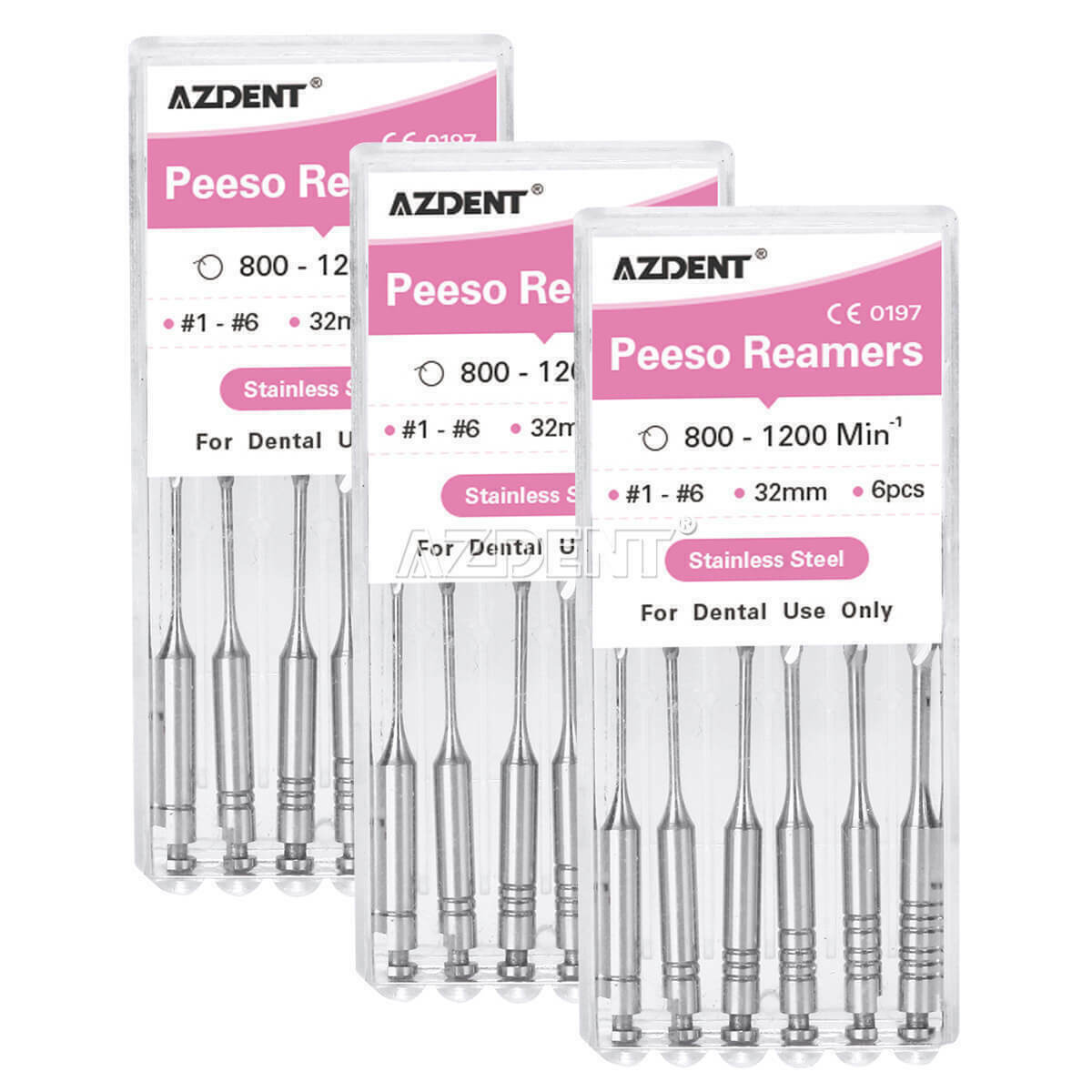 10 XDental Endo Engine Use Stainless Steel Peeso Reamers /Gates Drill 32mm 1#-6#