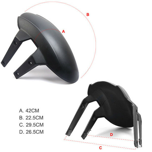 Black PVC Motorcycle Rear Wheel Cover Fender Splash Guard Mudguard Bracket Solid