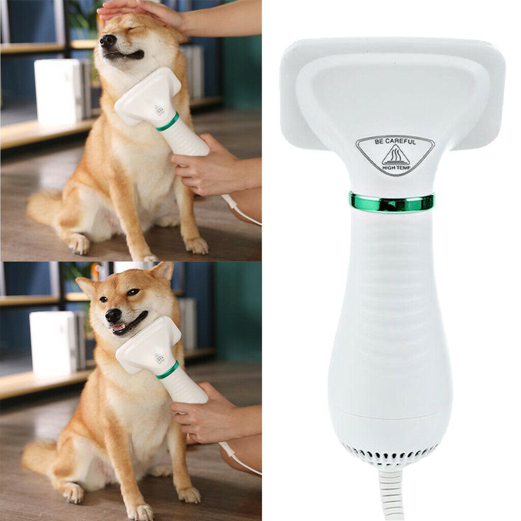 Pets Hair Dryer Blower Dogs Cat Blow Brush Grooming Comb Travel EU Plug