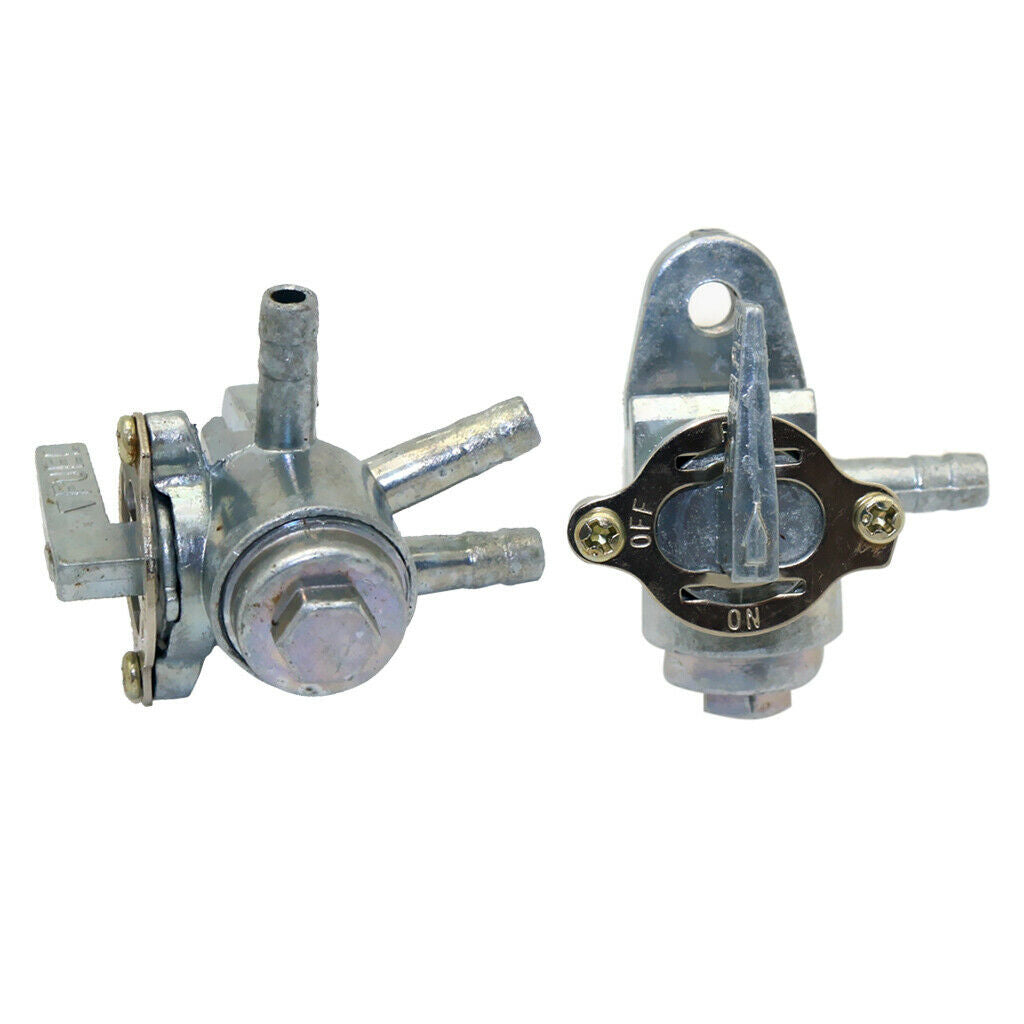 2 x 3 Way 6.2mm Dirt Bike Fuel Tank Shut Off Valve Gas Fuel Petcock Tap