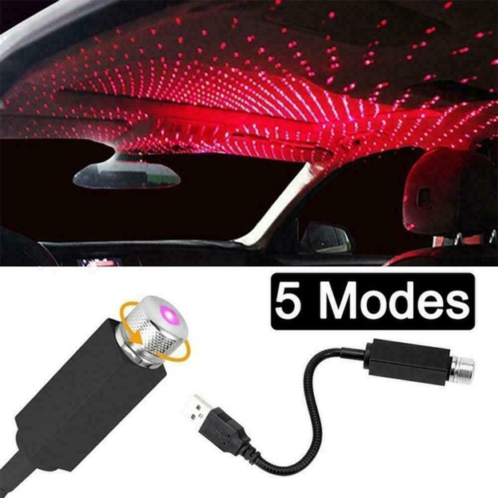 USB Car Roof Star Led Interior Light Starry Ambient Decor Auto Projector Y6P0