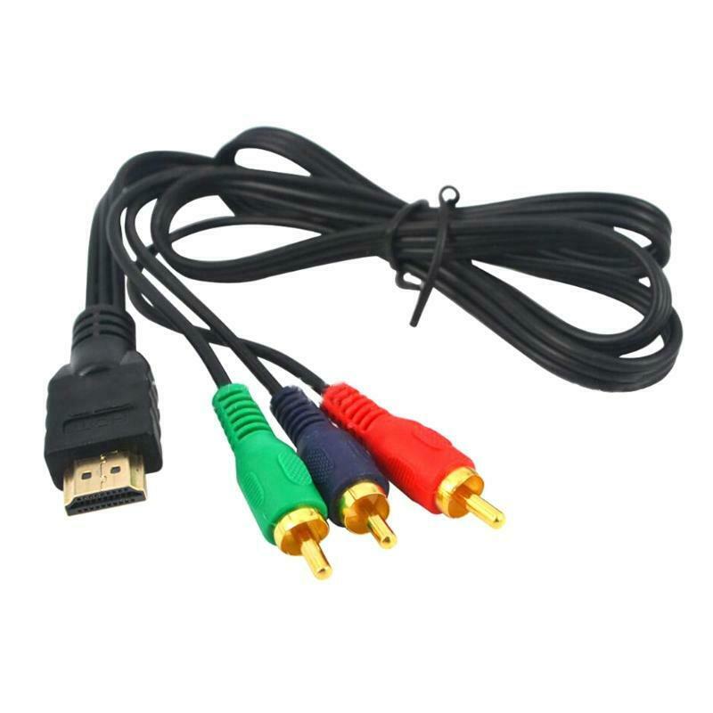 3.3ft HDMI-compatible to 3RCA Cable AV Composite M/M Connector for 1080P HDTV