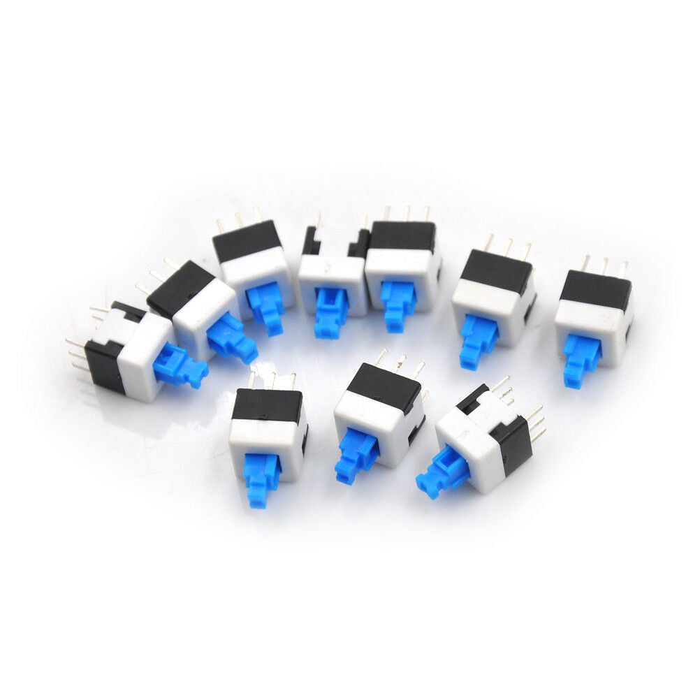 10x 8*8mm Latching Switch Button Switches Double Row Self-locking 6 Pi.l8