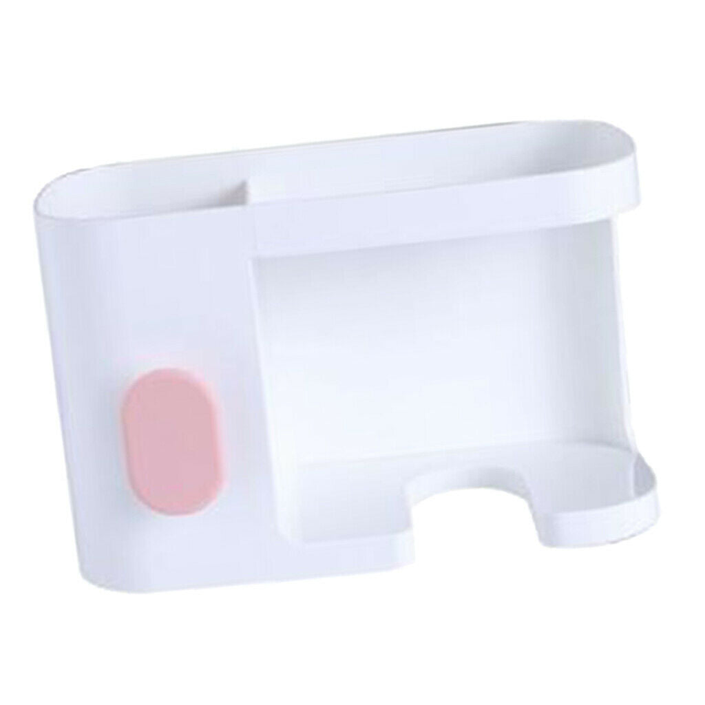 Hair Dryer Holder Punch-free Combs Gadgets Storage Rack Bathroom Organizer White
