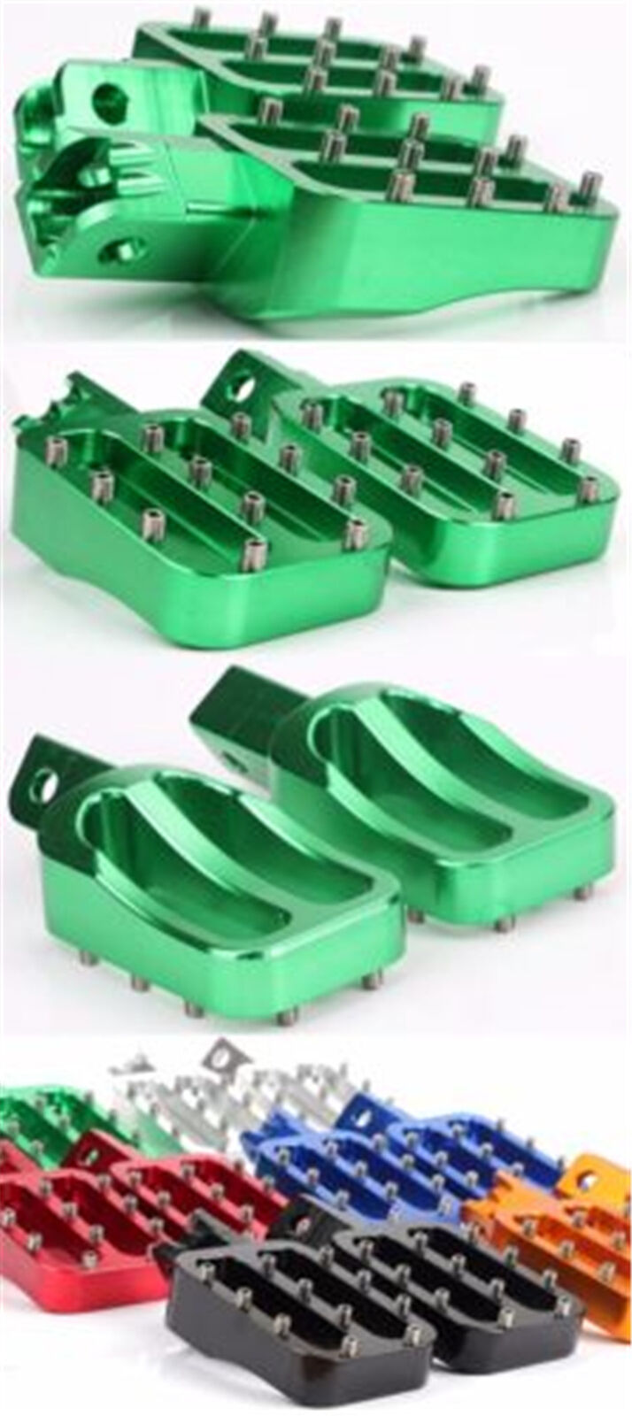 1 Pair CNC Red Sharp Teeth Pit Bike Footpegs For MX CRF50 XR50 PW50 PW80 KLX110