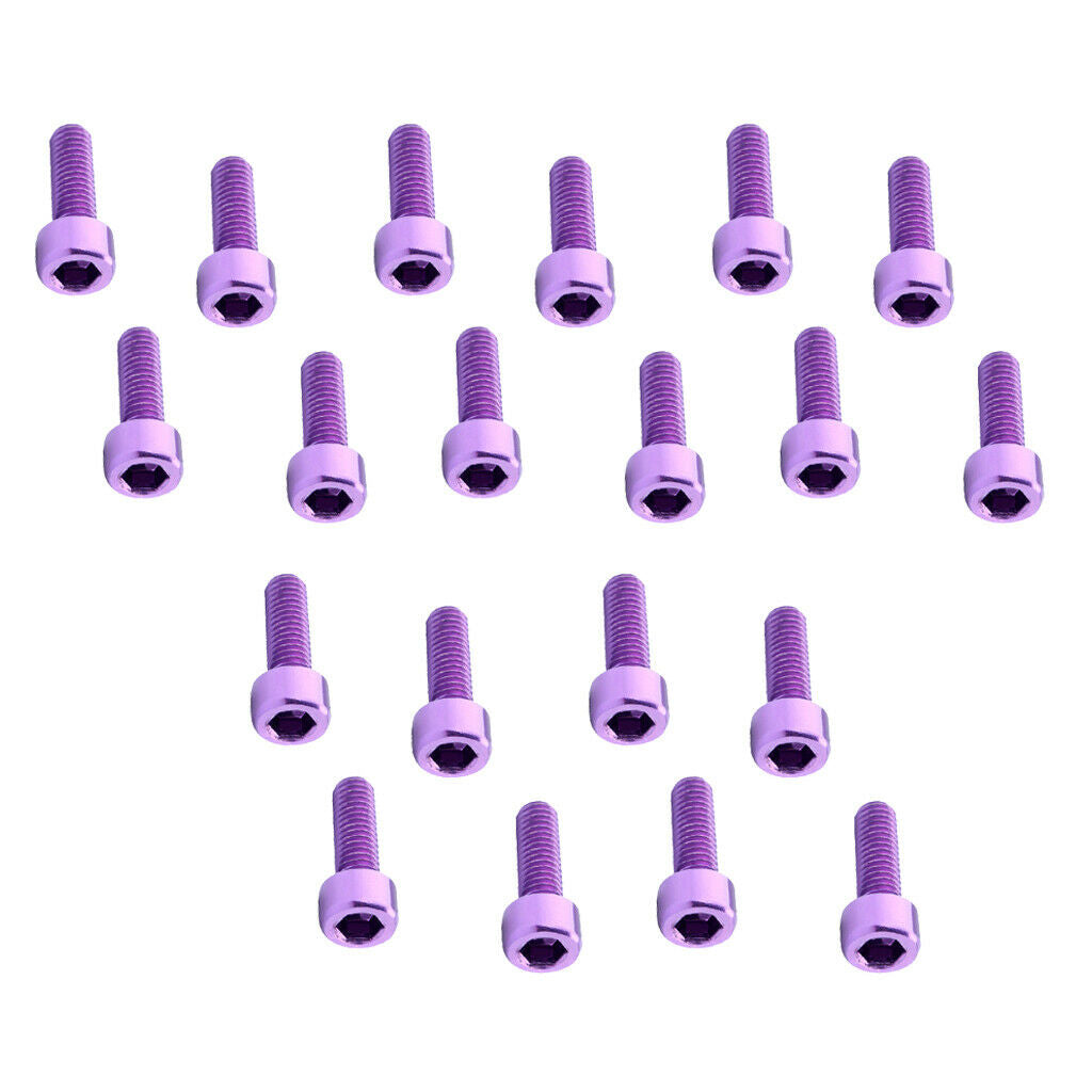 20Pieces Montain Cycling Water Bottle Cage Holder Bolts Hex Socket Screws