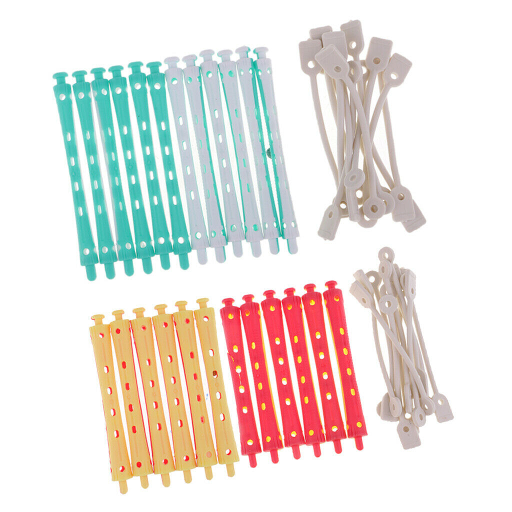 24x Perming Rods Rollers Curling Hairdressing All Size Hair Styling DIY