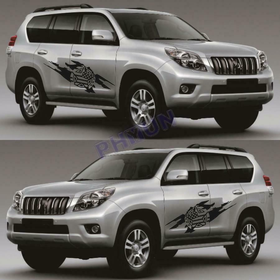 168X65cm Car Truck Stickers Decals Black Military Star Look Waterproof Universal