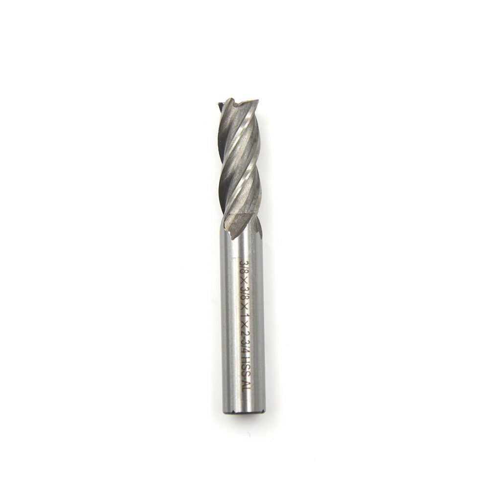3/8" High Speed Steel HSS 4 Flute Straight End Mill Cutter TotkHh  gvP v WF