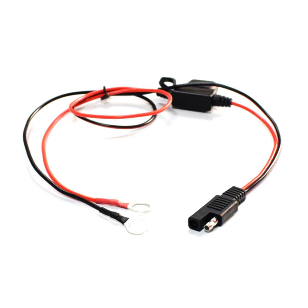 18AWG Square 68cm 5A Insert fuse Recovery O-Type Terminal to SAE Plug Power Cord